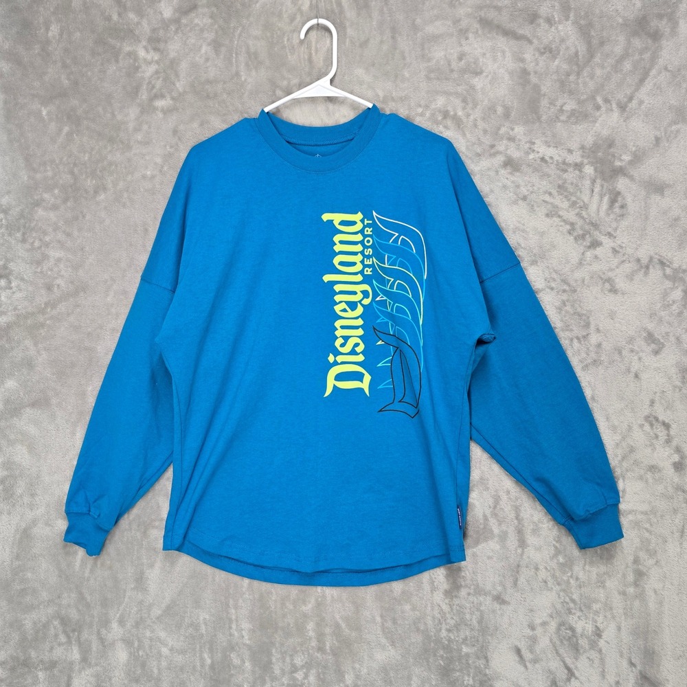Disneyland Resort Spirit Jersey Long Sleeve T Shirt‎ Blue Green Men's Small